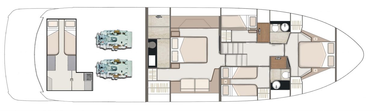 Squadron 68 | Нижняя палуба (4 каюты)