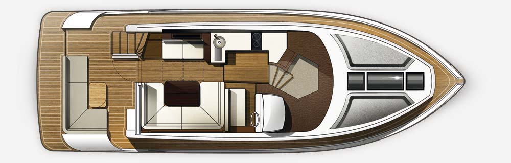 Galeon 420 Fly | Верхняя палуба