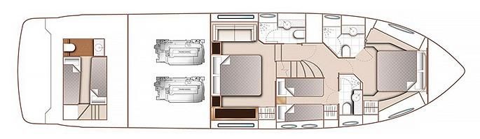 Princess 60 | Нижняя палуба