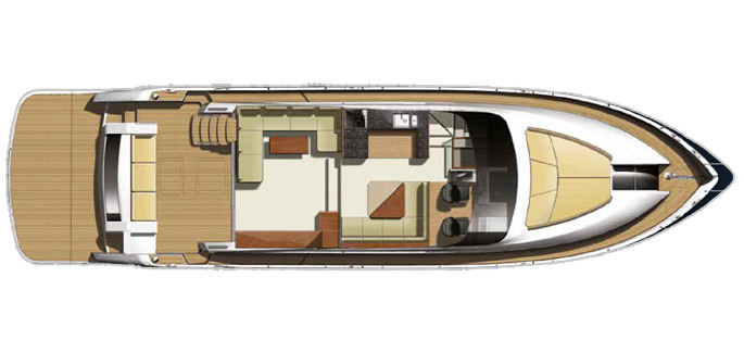 Fairline Squadron 58 | Верхняя палуба