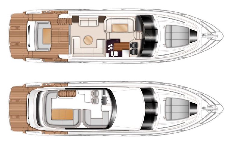 Princess 60 | Верхняя палуба
