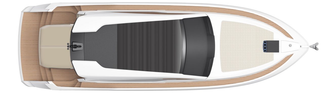 Экстерьер главной палубы открытой круизной яхты Targa 45 Open