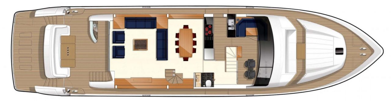 Princess 85 (009) | Верхняя палуба