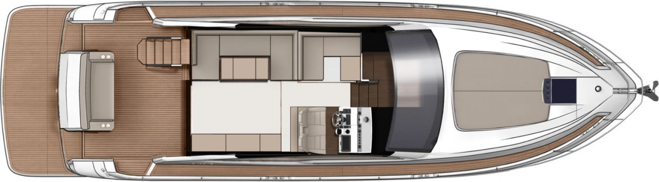 План главной палубы Fairline Squadron 50