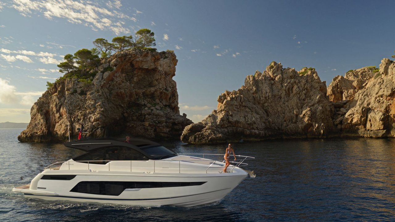 Экстерьер 15-метровой круизной яхты Fairline Targa Targa 50 Open