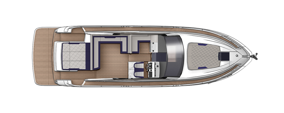 План главной палубы Targa 50 OPEN Baltic