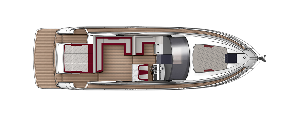 План главной палубы Targa 50 OPEN Sunkist