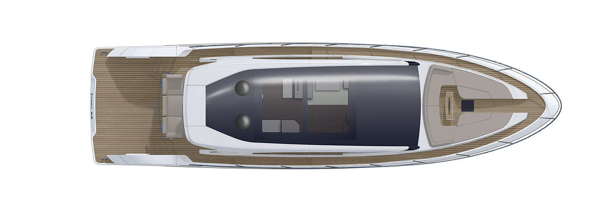 План палубы Targa 58 GTB