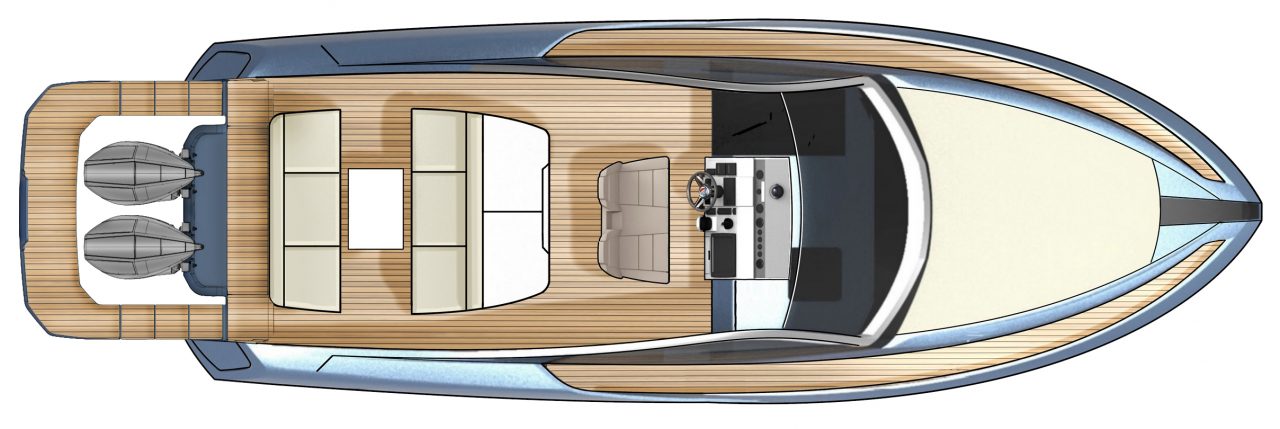 F-Line 33 Outboard | Верхняя палуба