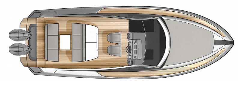 F-Line 33 Outboard | Верхняя палуба