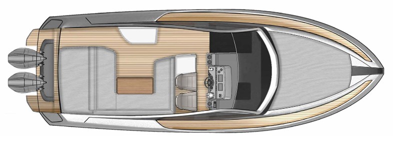 F-Line 33 Outboard | Верхняя палуба (опция)
