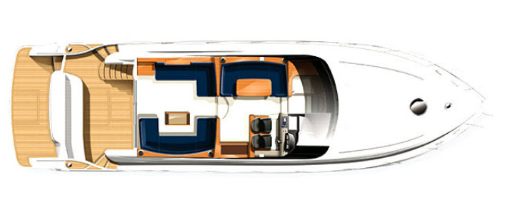 Princess 58 | Главная палуба