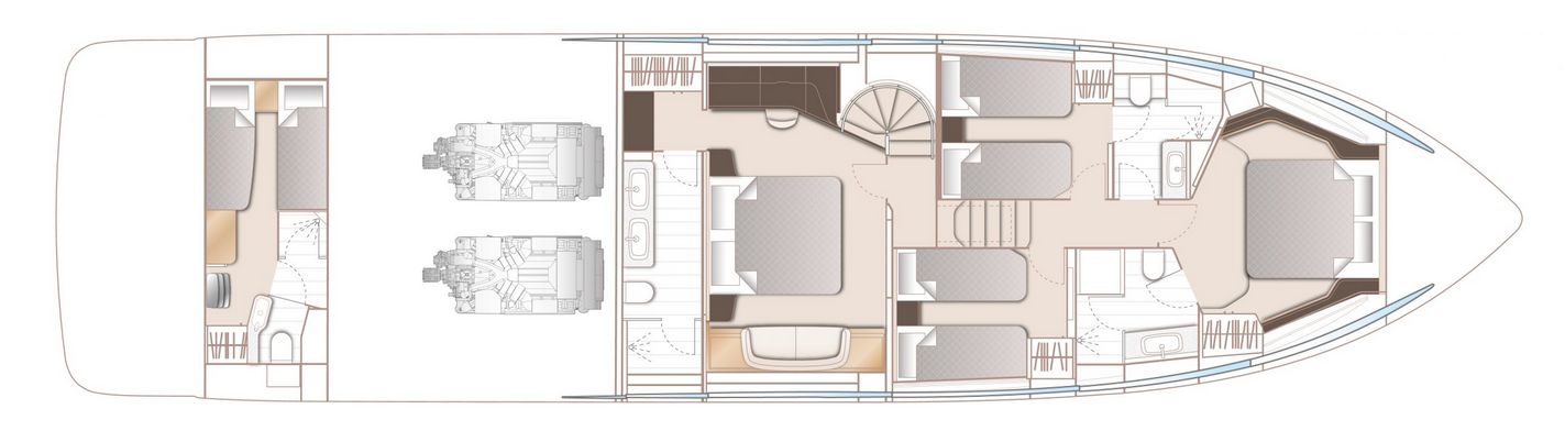 Princess Y72 (022) | Нижняя палуба