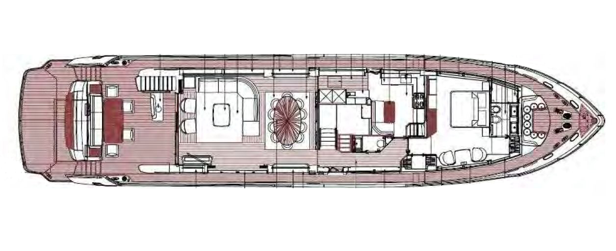 Princess 30M (019) | Главная палуба