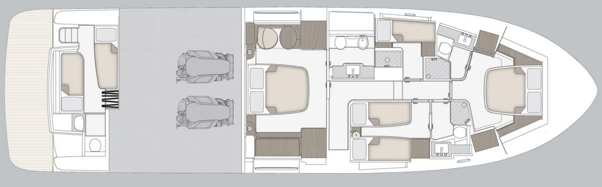 Azimut Magellano 66 (020) | Нижняя палуба