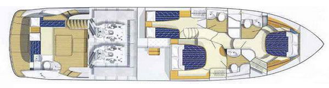 Princess 61 (2005) | Нижняя палуба