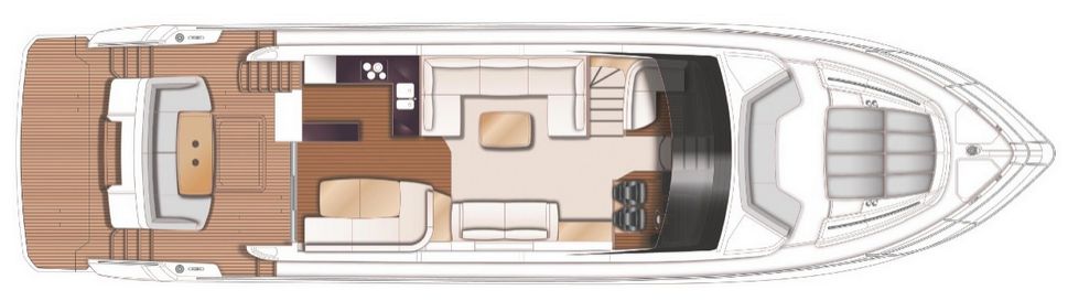 Princess 68 (017) | Главная палуба