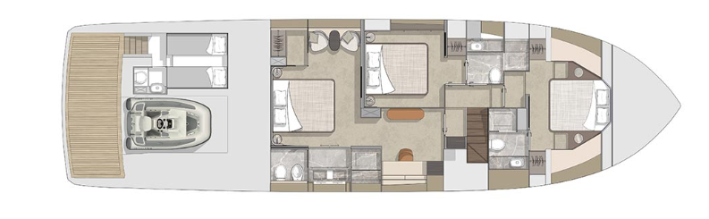 Cranchi 67 (022) | Нижняя палуба