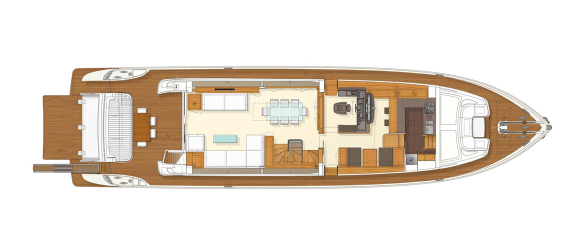 Ferretti 800 (014) | Главная палуба