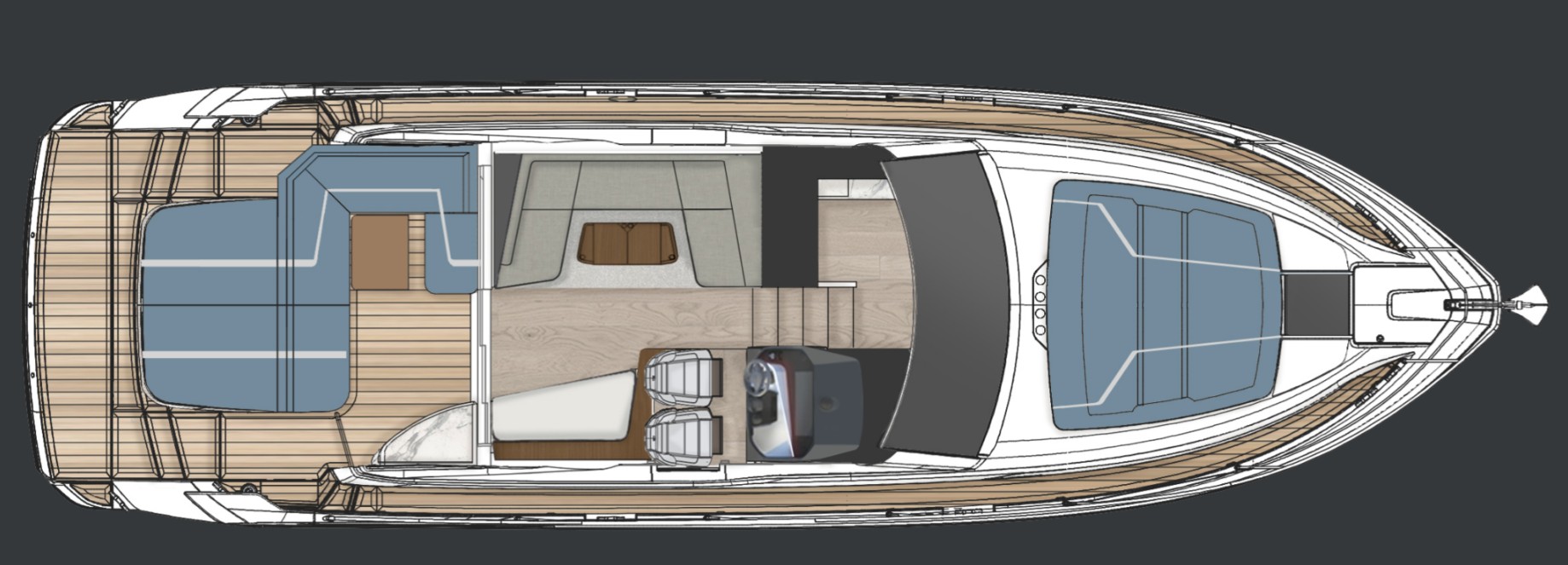 Targa 47 GT | Главная палуба