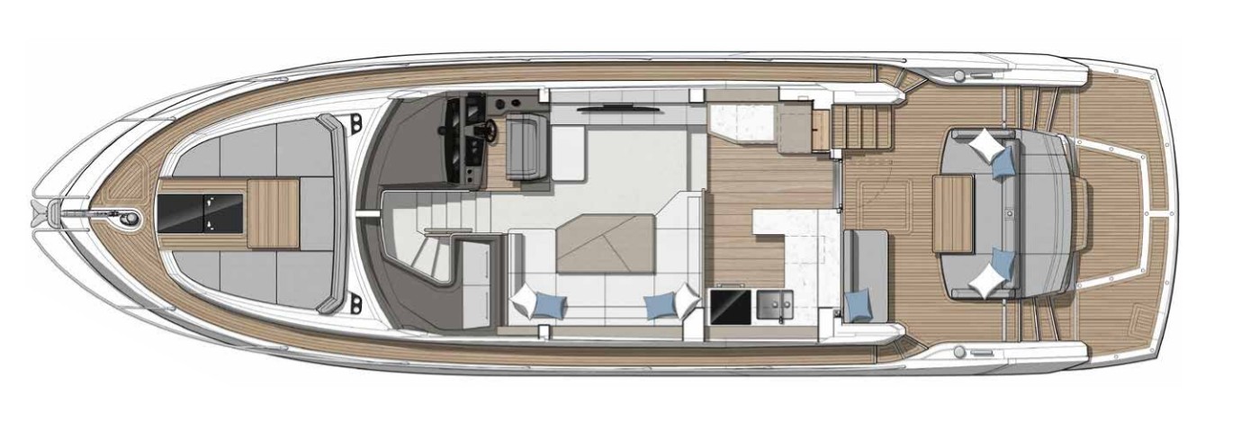 Sunseeker Manhattan 56 | Главная палуба 