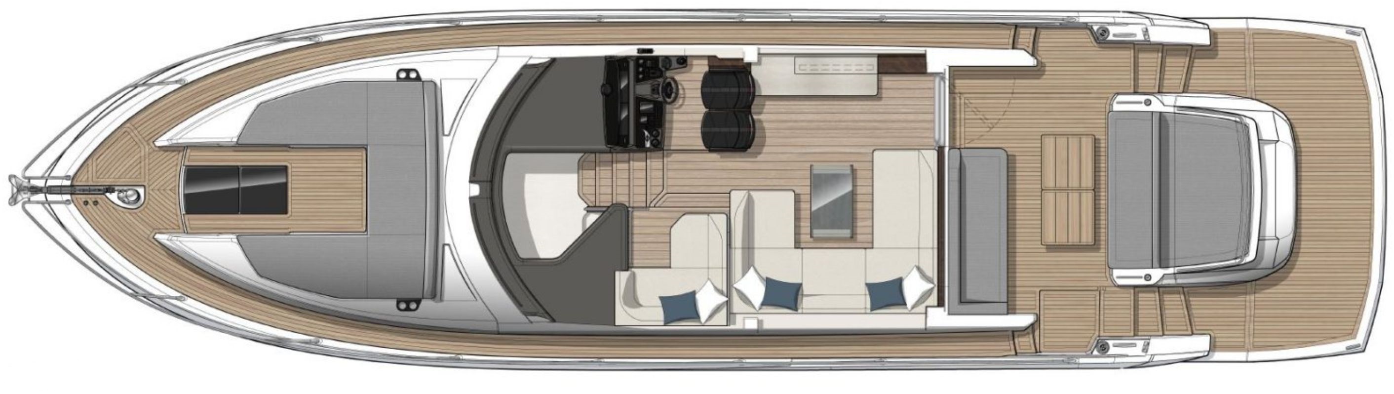 Sunseeker Predator 55 | Главная палуба