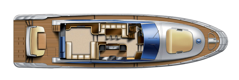 Azimut 70 | Главная палуба